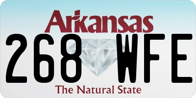 AR license plate 268WFE