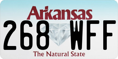 AR license plate 268WFF