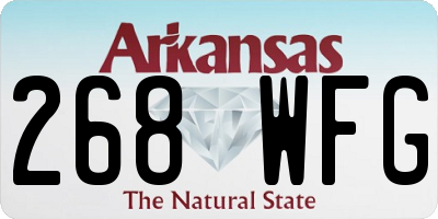 AR license plate 268WFG