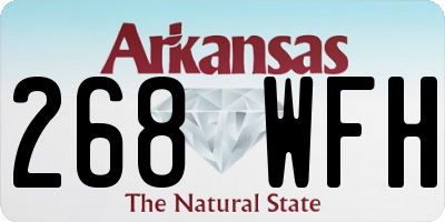 AR license plate 268WFH