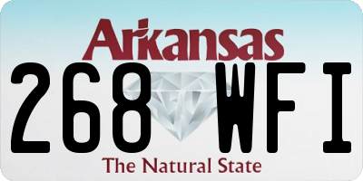 AR license plate 268WFI