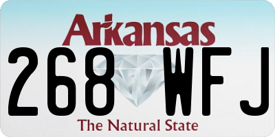 AR license plate 268WFJ