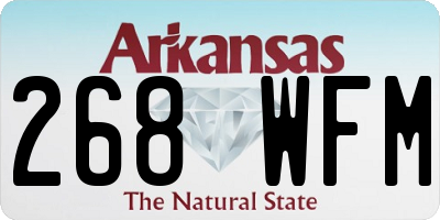 AR license plate 268WFM