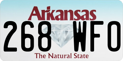 AR license plate 268WFO