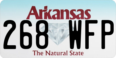 AR license plate 268WFP