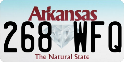 AR license plate 268WFQ