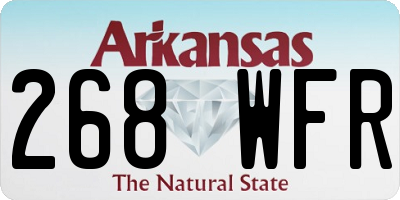 AR license plate 268WFR