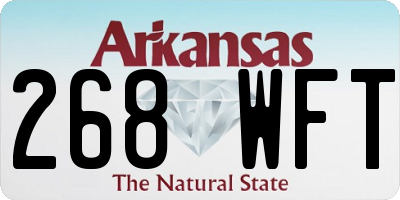 AR license plate 268WFT