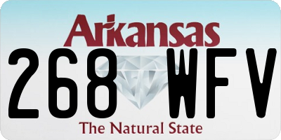 AR license plate 268WFV
