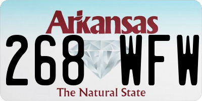 AR license plate 268WFW