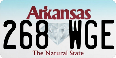 AR license plate 268WGE