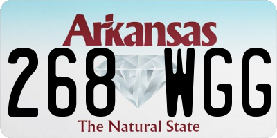 AR license plate 268WGG