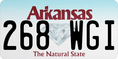 AR license plate 268WGI