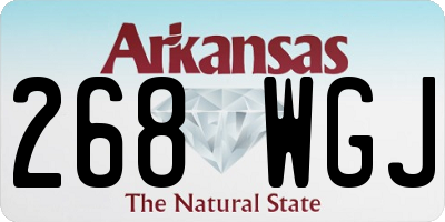 AR license plate 268WGJ