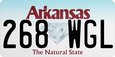 AR license plate 268WGL