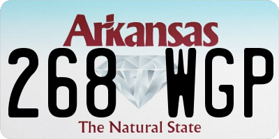 AR license plate 268WGP