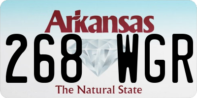 AR license plate 268WGR