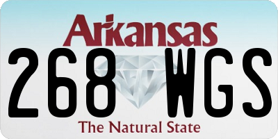 AR license plate 268WGS