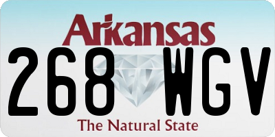 AR license plate 268WGV