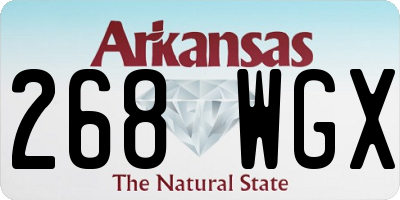 AR license plate 268WGX