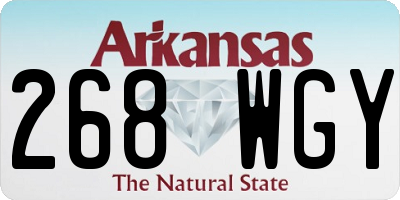 AR license plate 268WGY