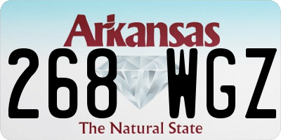 AR license plate 268WGZ