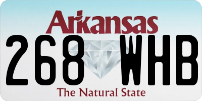 AR license plate 268WHB