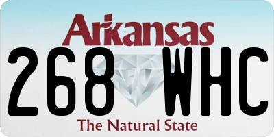 AR license plate 268WHC