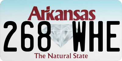 AR license plate 268WHE