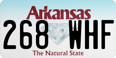 AR license plate 268WHF