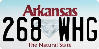 AR license plate 268WHG