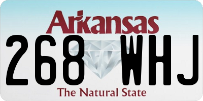 AR license plate 268WHJ