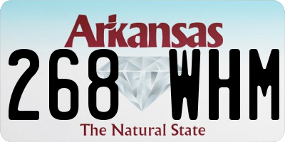 AR license plate 268WHM