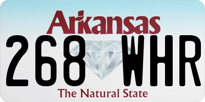 AR license plate 268WHR