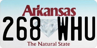 AR license plate 268WHU