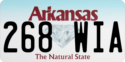 AR license plate 268WIA