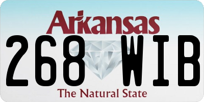 AR license plate 268WIB
