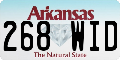 AR license plate 268WID