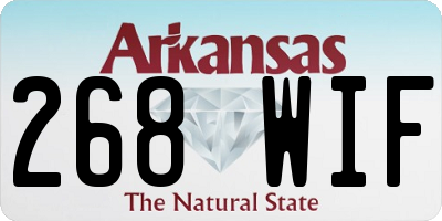 AR license plate 268WIF