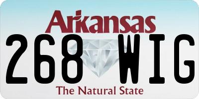 AR license plate 268WIG