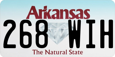 AR license plate 268WIH