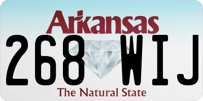 AR license plate 268WIJ