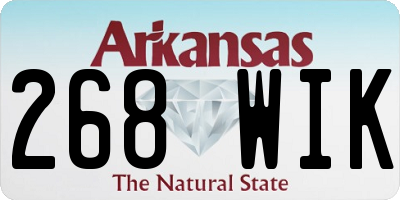 AR license plate 268WIK