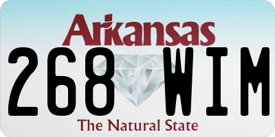 AR license plate 268WIM
