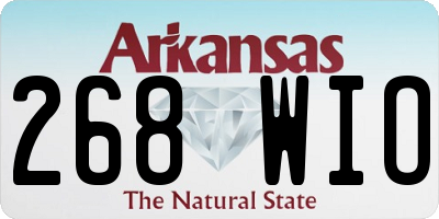 AR license plate 268WIO