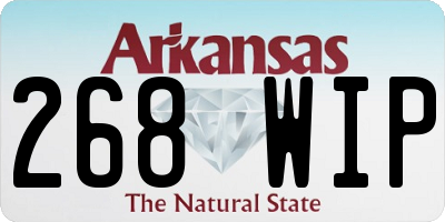 AR license plate 268WIP