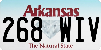 AR license plate 268WIV