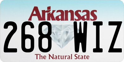AR license plate 268WIZ