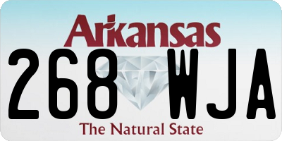 AR license plate 268WJA