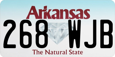 AR license plate 268WJB